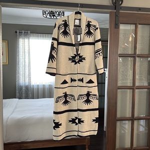 Vertigo Paris Aztec Geometric Thunderbird Cardigan, Size Medium